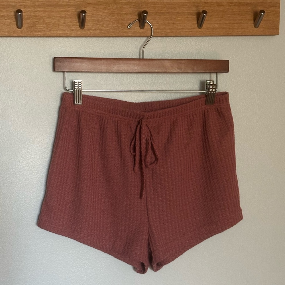 Rust Waffle Knit Lounge Set - Picture 5 of 6